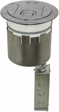 6 Inch Fire-Rated Recessed Poke-Through Kit with (2) 20A Receptacles