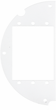 6 Inch Recessed Poke-Through Sub Plate, 50% Left Side, Steel Construction