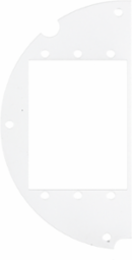 6 Inch Recessed Poke-Through Sub Plate, 50% Left Side, Steel Construction