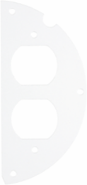 6 Inch Recessed Sub Plate, 50% Right Side, (1) Duplex Opening, Steel