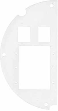 6 Inch Fire-Rated Recessed Sub Plate, Steel Construction, (3) Extron AAP, (2) Keystone Openings