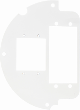Recessed 6 Inch Sub Plate with 1 Style Line® Outlet and 2 iSTATION Openings