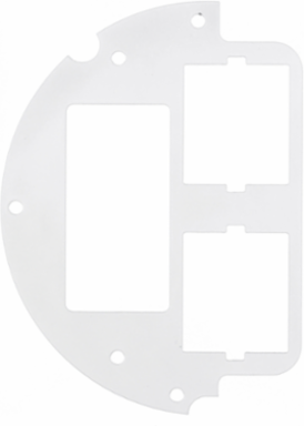 6 Inch Recessed Fire-Rated Sub Plate with (1) Decorator & (2) iSTATION Openings