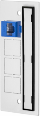8 Inch Fire-Rated Recessed Sub Plate with 1 Jack Opening & 3 KOs
