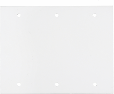 8 Inch Recessed Three Gang Blank Sub Plate, Steel Construction