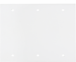 8 Inch Recessed Three Gang Blank Sub Plate, Steel Construction