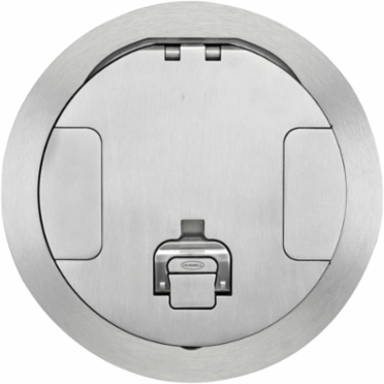 8 Inch Fire-Rated Recessed Cover Assembly, Brushed Aluminum Finish