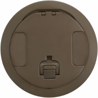8 Inch Recessed Fire Rated Poke Through Cover, Antique Bronze Finish