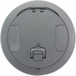 8 Inch Recessed Fire Rated Poke-Through Cover, Gray Powder Coat Finish