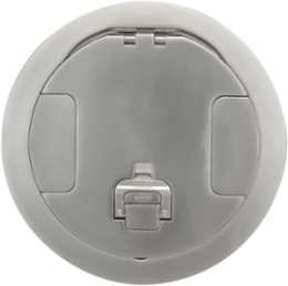 8 Inch Recessed Fire Rated Poke Through Cover, Nickel Plated Finish