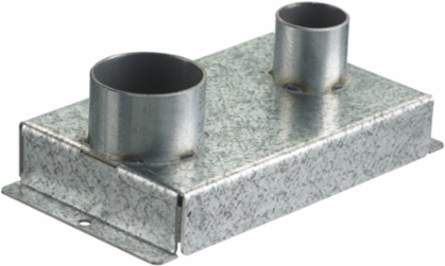8 Inch Recessed Fire-Rated Poke-Through Replacement Fitting Box, (2) 1 Inch EMT