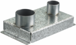 8 Inch Recessed Fire-Rated Poke-Through Replacement Fitting Box, (2) 1 Inch EMT