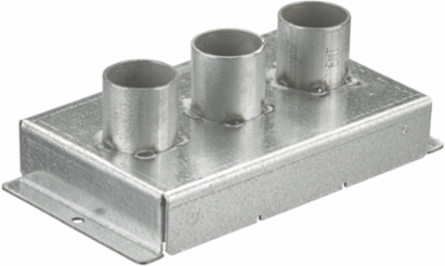 Recessed 8 Inch Replacement Fitting Box for (3) 1 Inch EMT