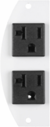 8 Inch Recessed Perimeter Sub Plate, (2) 20A Receptacles, Steel