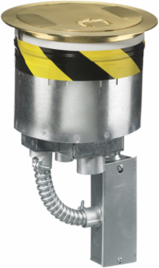 8 Inch Recessed Fire-Rated Poke-Through Kit with Brass Cover