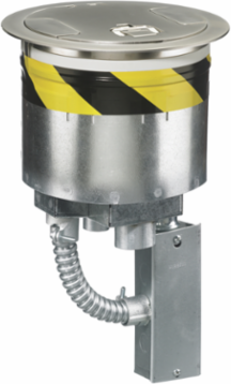 8 Inch Recessed Fire-Rated Poke-Through Kit with Nickel Plated Cover