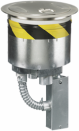 8 Inch Recessed Fire-Rated Poke-Through Kit with Nickel Plated Cover