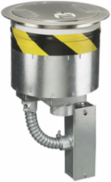 8 Inch Recessed Fire-Rated Poke-Through Kit with Satin Nickel Finish