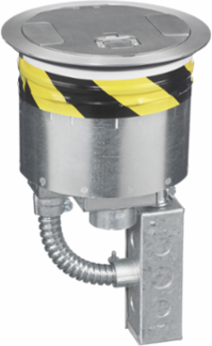 8 Inch Recessed Poke-Through Kit with (4) 20A Receptacles, Fire Rated