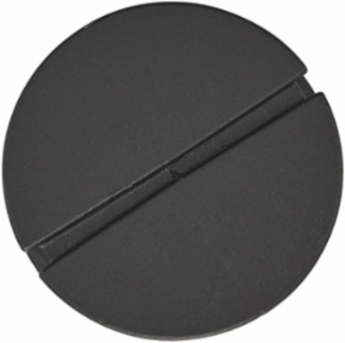 Fire-Rated 1 Inch Recessed Replacement Plug, Black Powder Coat Finish