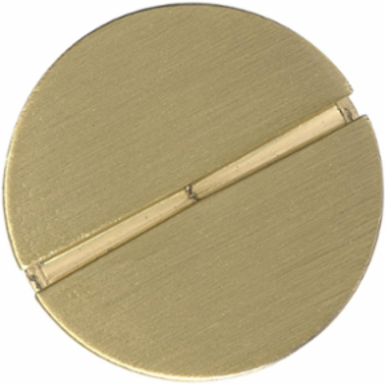Fire-Rated 1" Replacement Plug, Cast Aluminum, Brushed Brass Finish