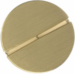 Fire-Rated 1" Replacement Plug, Cast Aluminum, Brushed Brass Finish