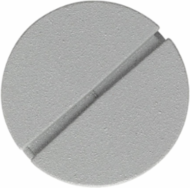 Fire-Rated 1" Recessed Replacement Plug, Cast Aluminum, Gray Finish