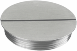 Replacement 2 Inch Threaded Plug, Brushed Aluminum Finish