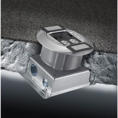 Round Flush Floorbox, Galvanized Stamped Steel, 3.50 Inch Depth, 7.5 x 9.54 Inch