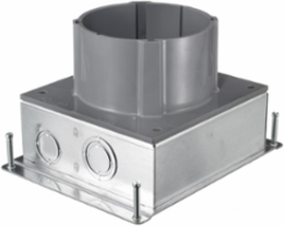 Round Flush Floorbox, Galvanized Stamped Steel, 3.50 Inch Depth, 7.5 x 9.54 Inch