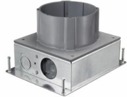 SystemOne Round Flush Floorbox, Galvanized Stamped, 3 Inch Depth, 9.5 Inch Width