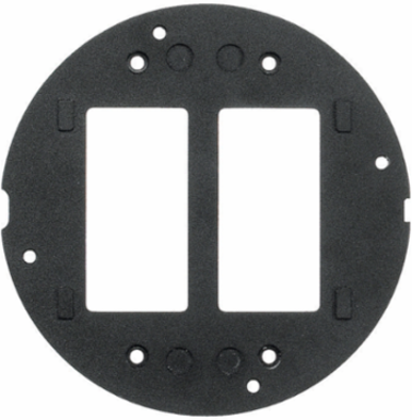 SystemOne Sub-Plate Dual Openings 5.36x5.36 Inch Black Aluminum