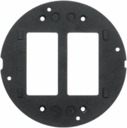 SystemOne Sub-Plate Dual Openings 5.36x5.36 Inch Black Aluminum