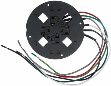 Sub-Plate 4 Outlet, 20A, 125V, 4 Inch SYSTIMAX Openings, Cast Aluminum