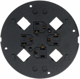 Sub-Plate 4 Outlet, 20A, 125V, 4 Inch SYSTIMAX Openings, Cast Aluminum