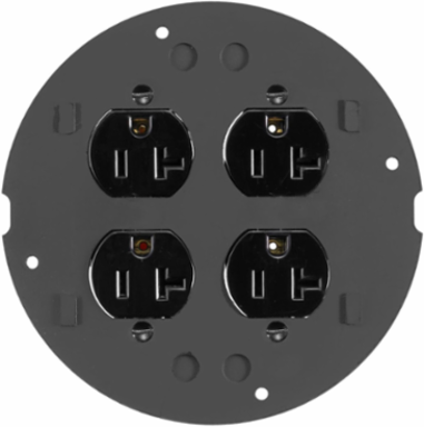 SystemOne Sub-Plate Dual Decorator Openings 5.36 Inch x 5.36 Inch Black
