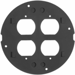 SystemOne Sub-Plate Dual Decorator Openings 5.36 Inch x 5.36 Inch Black