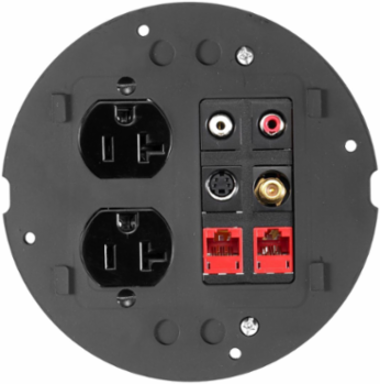 SystemOne Sub-Plate, 4 Inch, Duplex & StyleLine Openings, Black