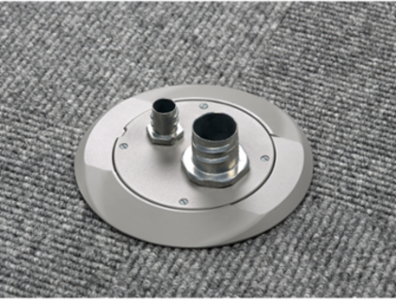 Carpet Furniture Feed Cover/Flange 8 Inch x 8 Inch x 2.41 Inch, Cast Aluminum