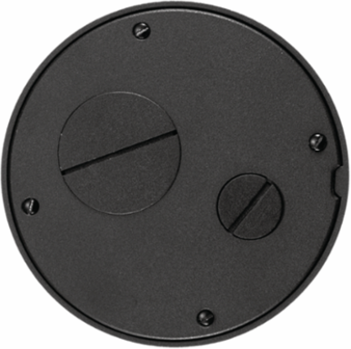 SystemOne Tile Furniture Feed Cover/Flange, 4 Inch, Cast Aluminum, Black Finish