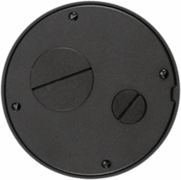 SystemOne Tile Furniture Feed Cover/Flange, 4 Inch, Cast Aluminum, Black Finish
