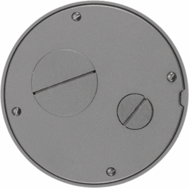 SystemOne Tile Furniture Feed Cover/Flange, Round, Cast Aluminum, Gray