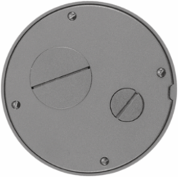 SystemOne Tile Furniture Feed Cover/Flange, Round, Cast Aluminum, Gray