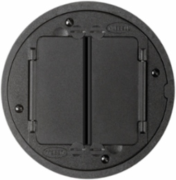 SystemOne Universal Cover Tile Flange Assembly 4 Inch, Round, Black Finish
