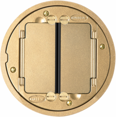 SystemOne Universal Cover Tile Flange Assembly, 4 Inch, Brass Finish