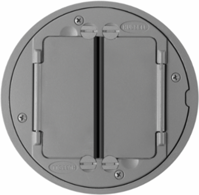 SystemOne Universal Cover Tile Flange Assembly, 4 Inch Round, Gray Finish
