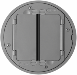 SystemOne Universal Cover Tile Flange Assembly, 4 Inch Round, Gray Finish