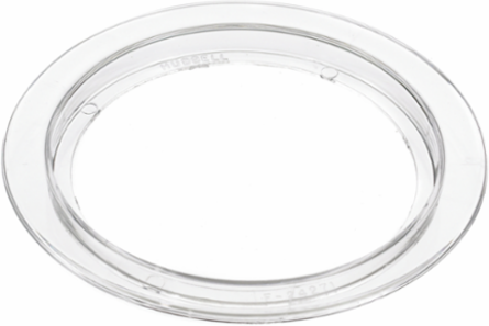 Round Clear Polycarbonate Floor Box with 5.25 Inch Diameter Carpet Flange