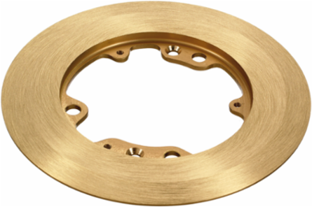 Round Brass Carpet Flange, 6.25 Inch Diameter