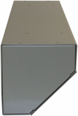 N1 Corner Trough, Screw-Cover Wireway 8X8X24 Carbon Steel - Gray